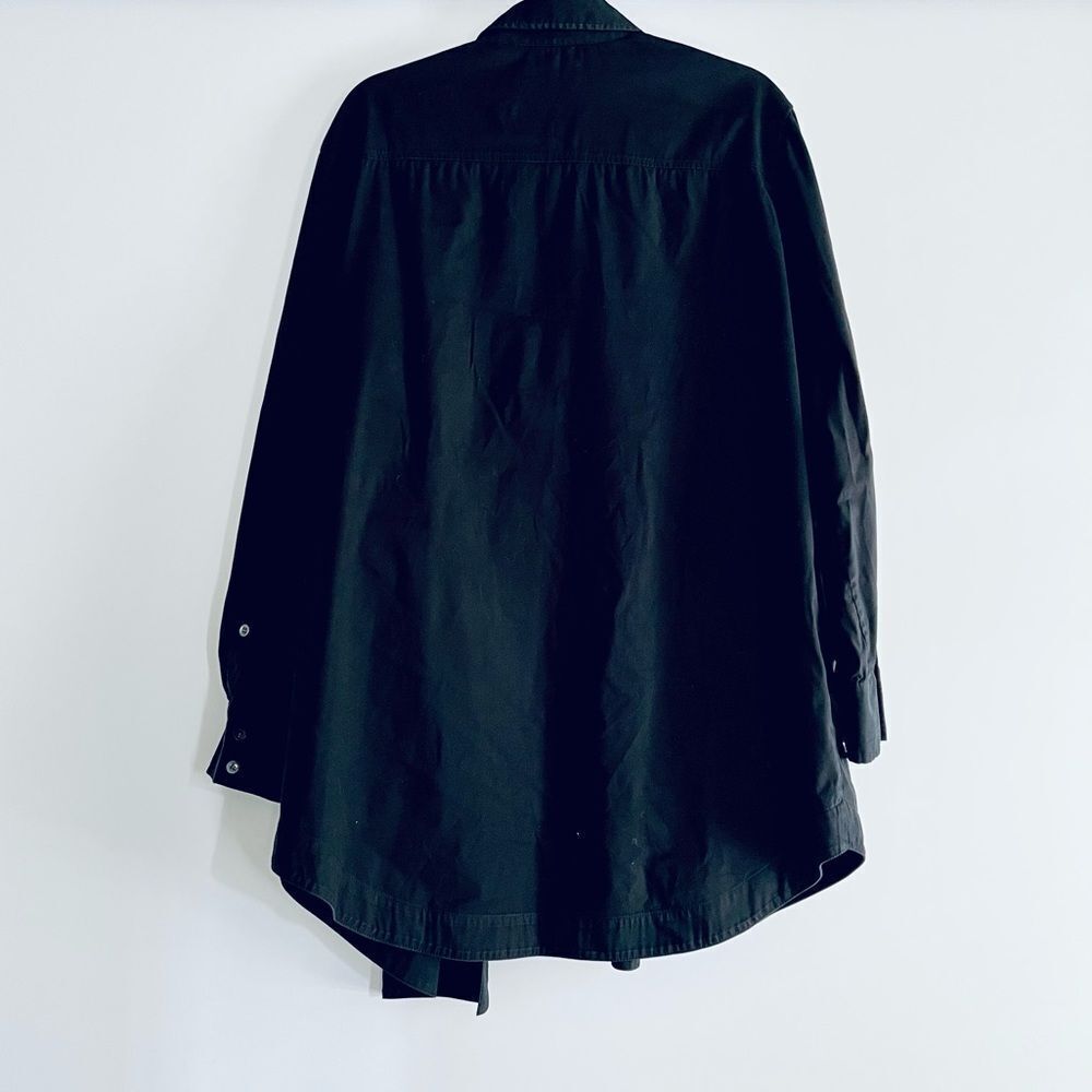 Lafayette 148 New York Black Button-Down Long Shirt Size 10 - Picture 7 of 10